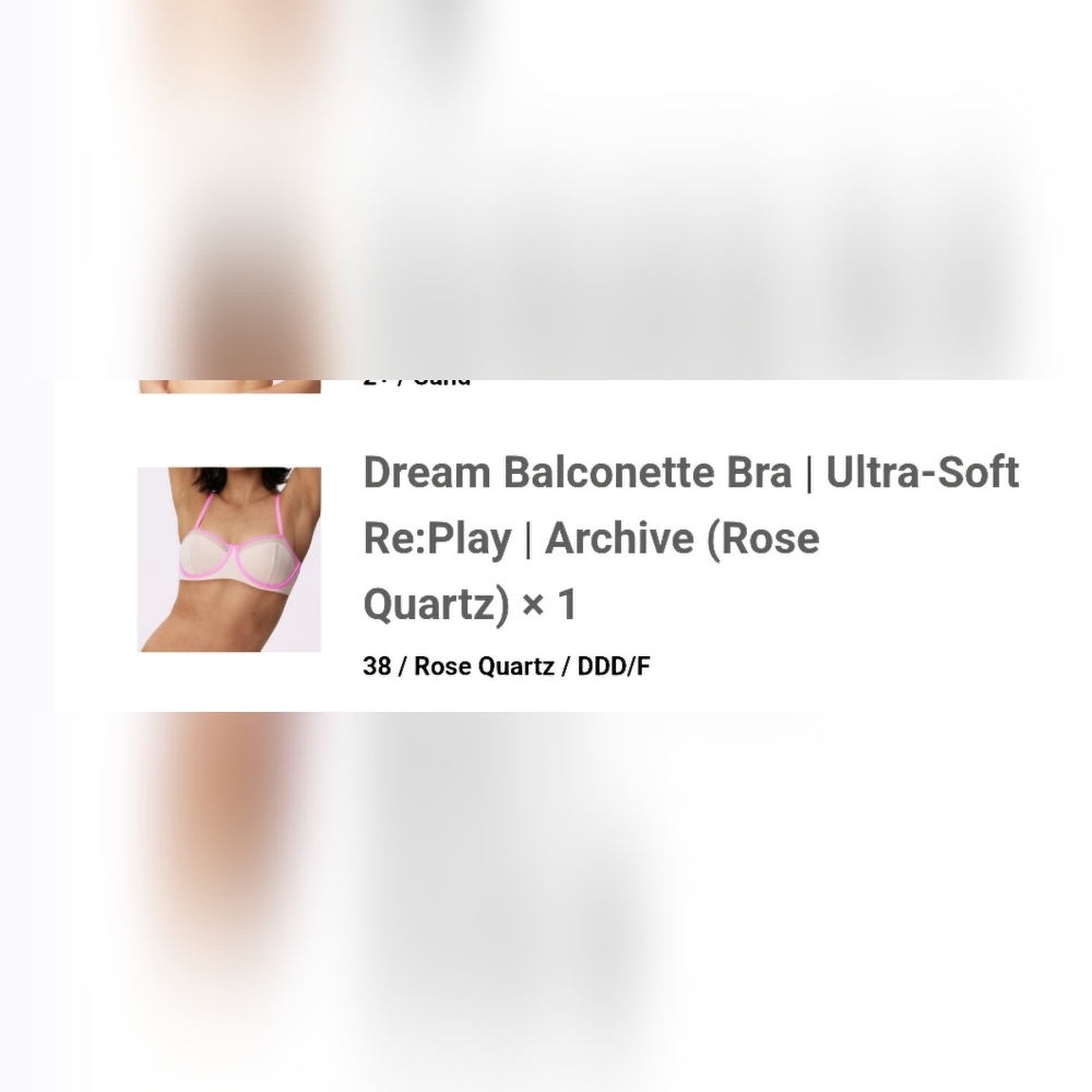 NWT Parade Dream Balconette Bra, Rose Quartz, 38DDD/F